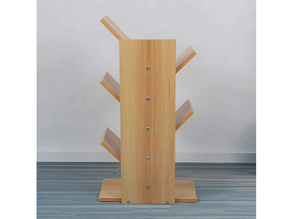 5-Tier Tree-Shaped Bookshelf - Brown