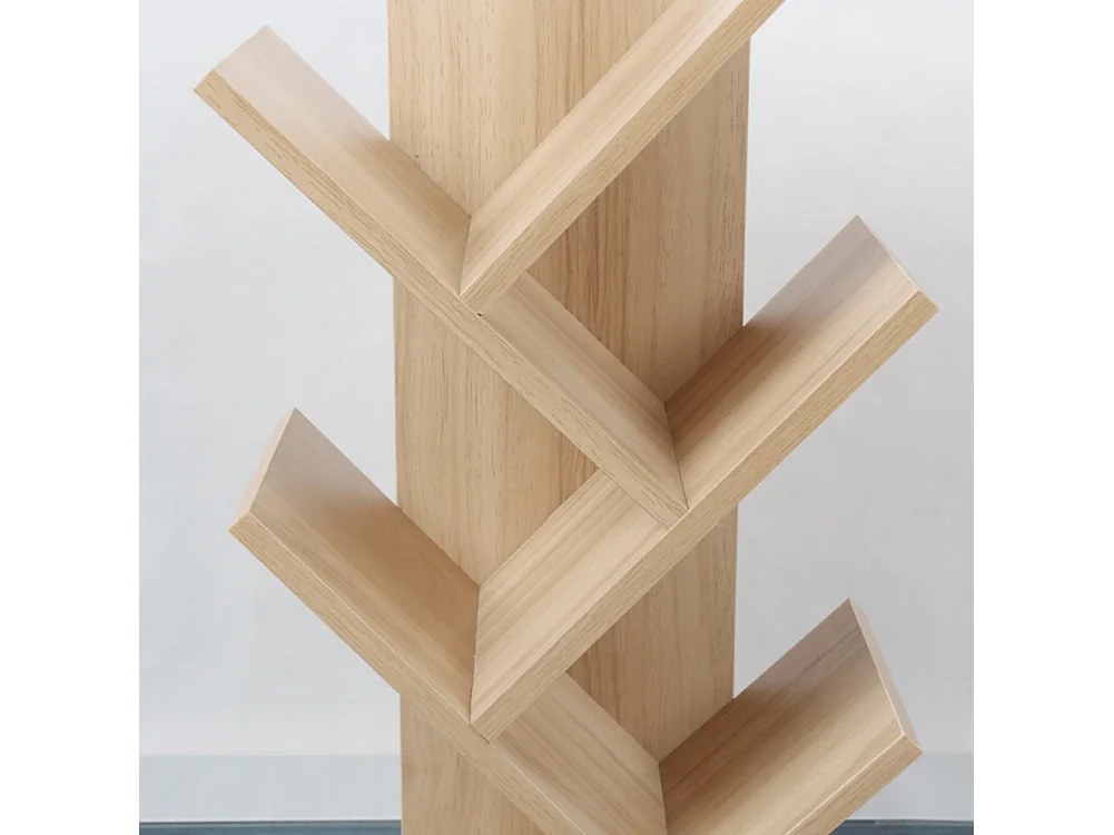 5-Tier Tree-Shaped Bookshelf - Brown