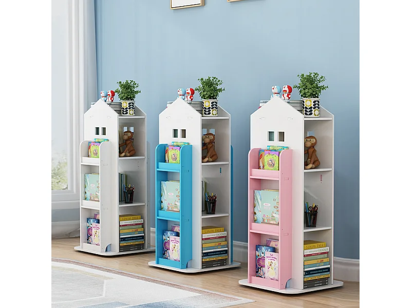 Kids' Rotating Castle Bookshelf - Blue