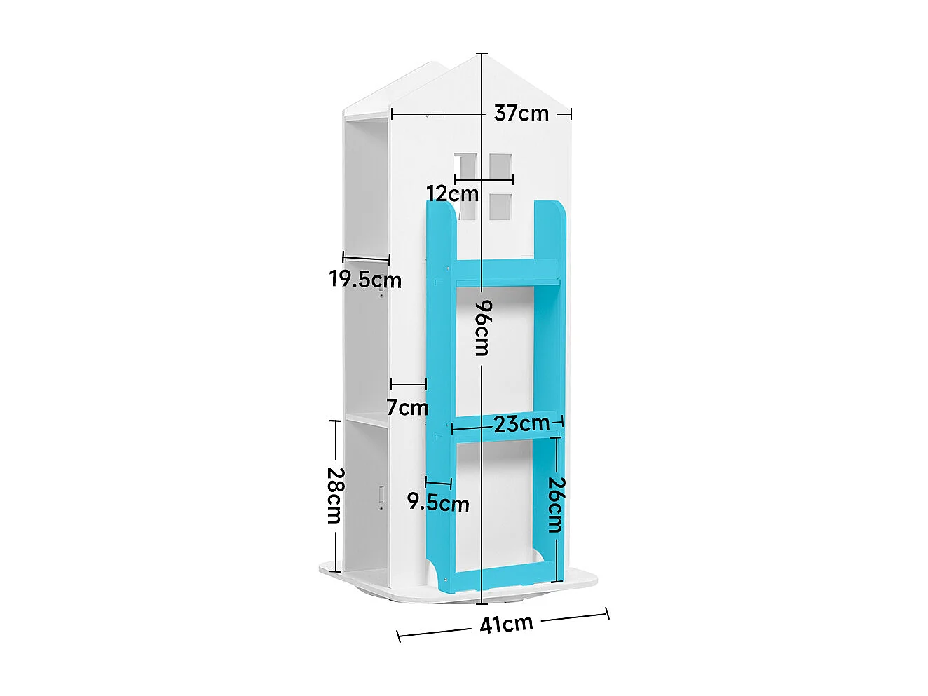 Kids' Rotating Castle Bookshelf - Blue