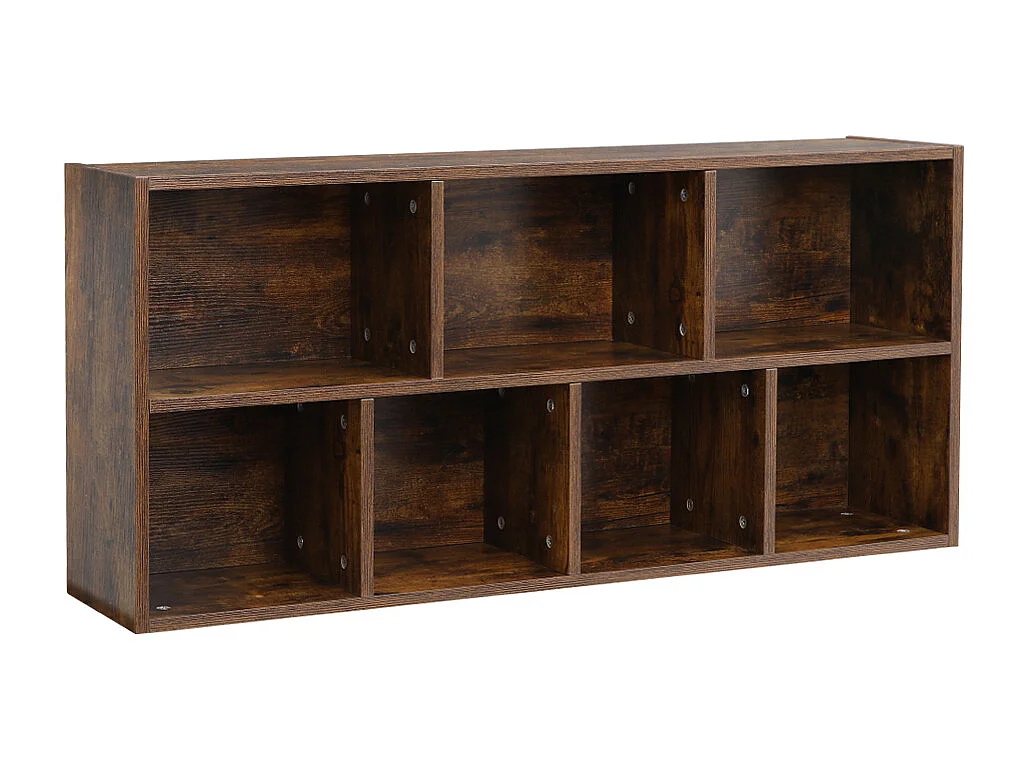Retro 7-Cube Bookshelf – Vertical or Horizontal Open Storage Unit