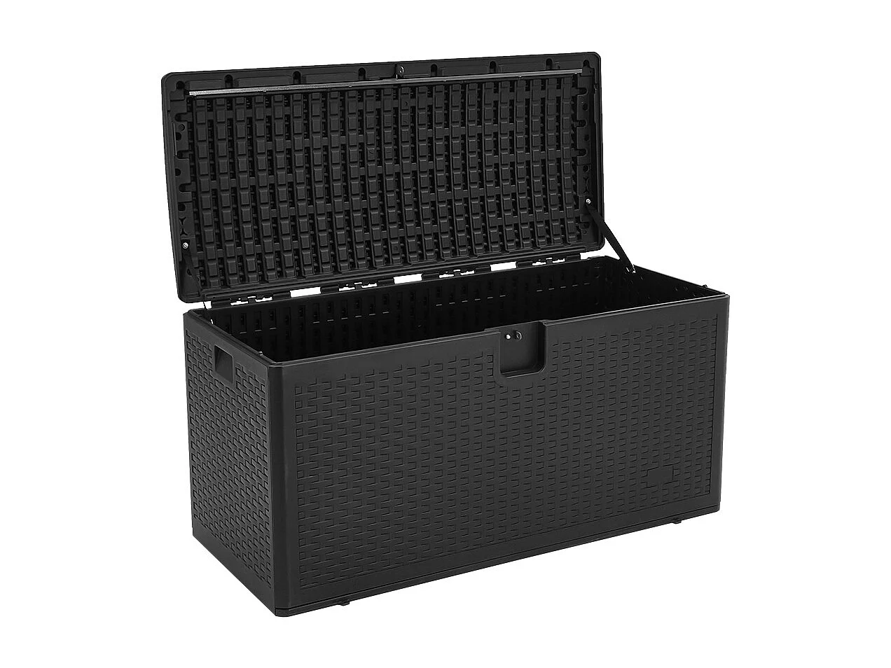 99-Gallon(375L) Rattan Effect Garden Storage Box - Black