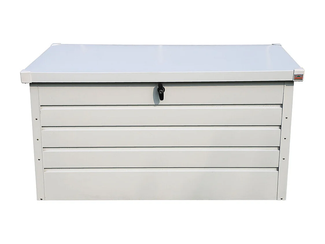 120cm Large Metal Garden Storage Box - White