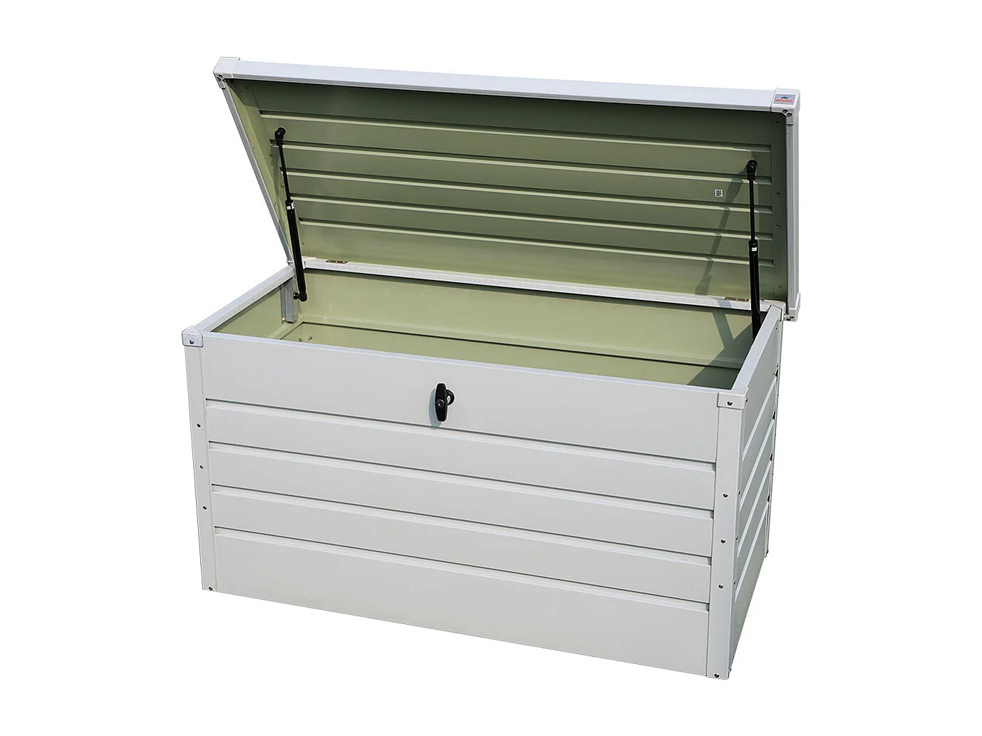 120cm Large Metal Garden Storage Box - White
