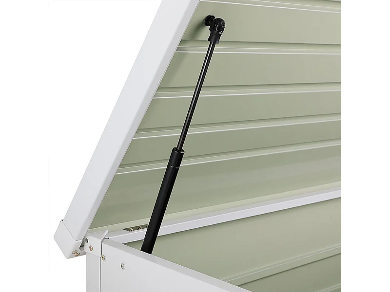 120cm Large Metal Garden Storage Box - White