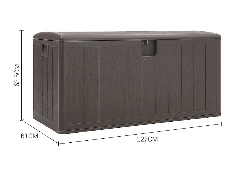 105 Gallon (400L) Wood Effect Garden Storage Box