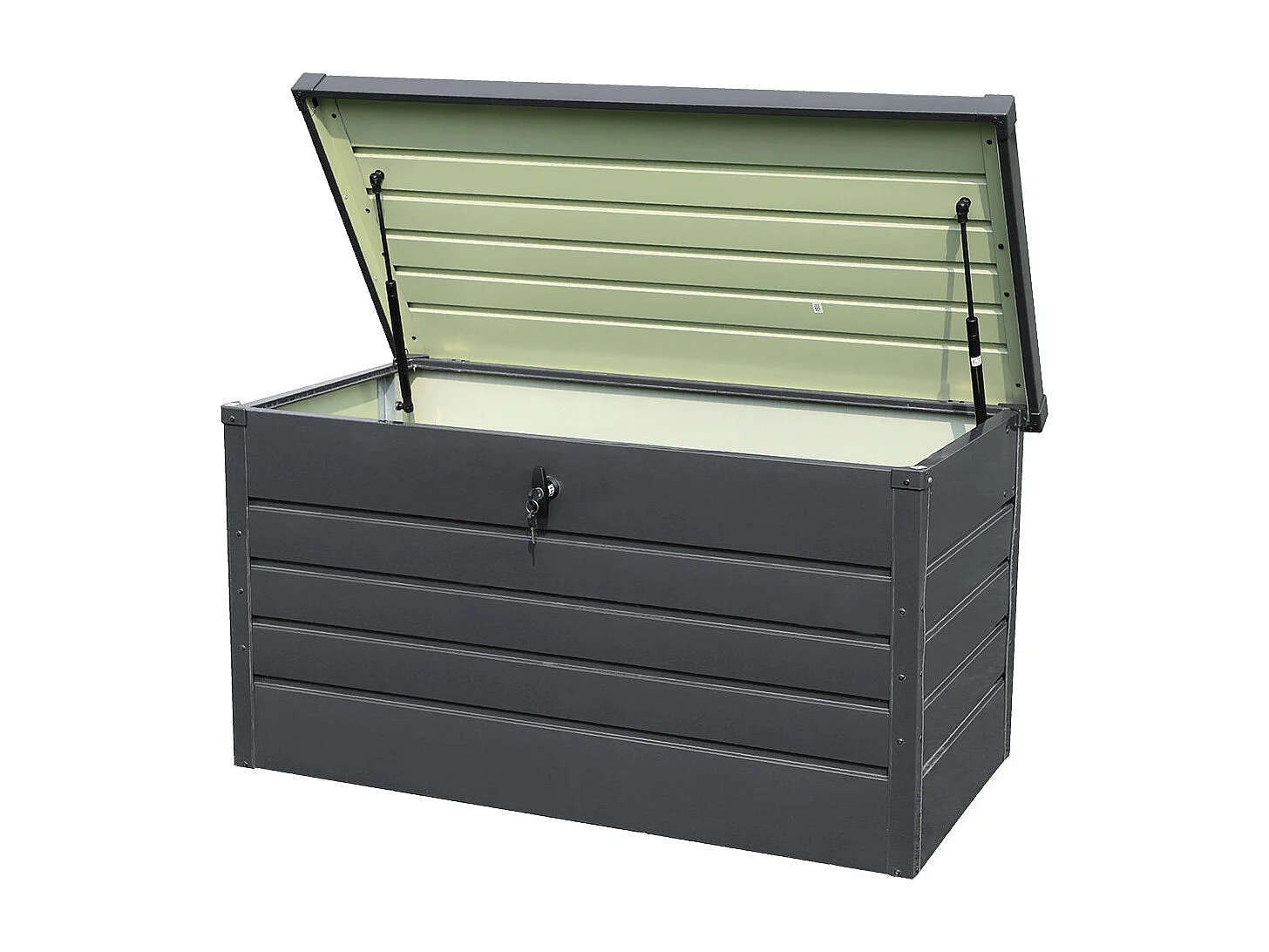 120cm Large Metal Garden Storage Box - Black