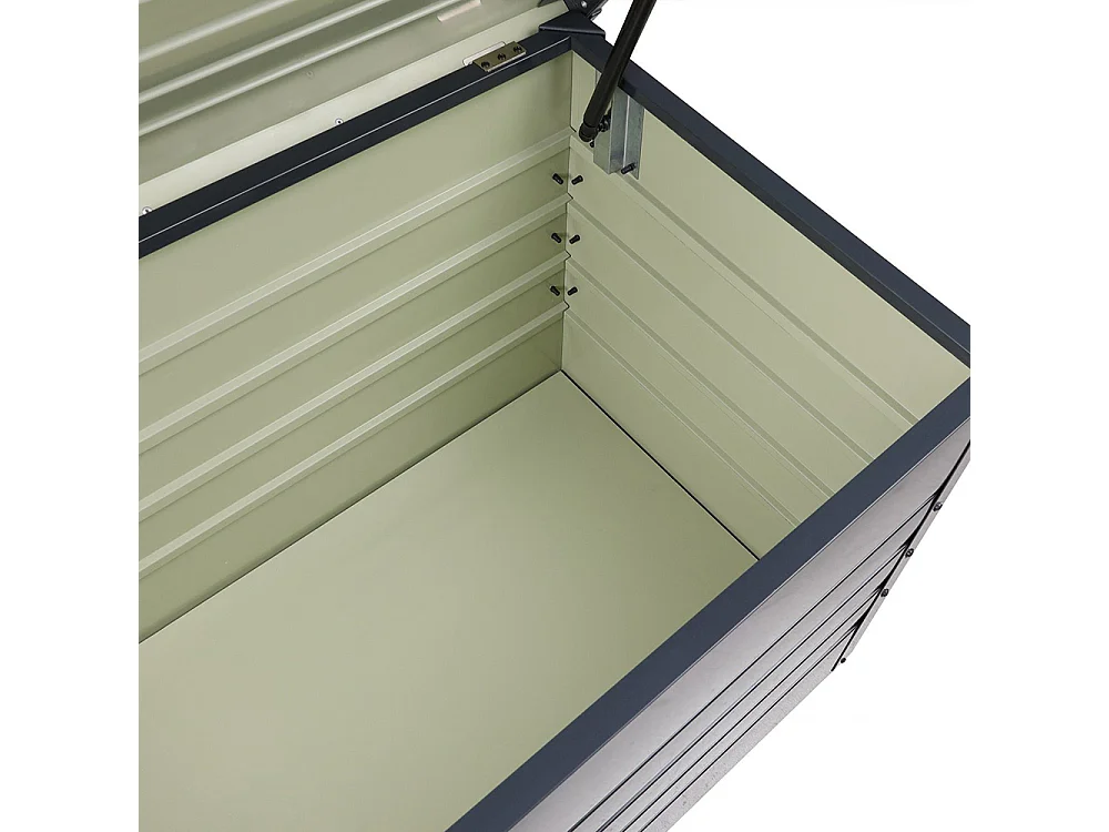 120cm Large Metal Garden Storage Box - Black