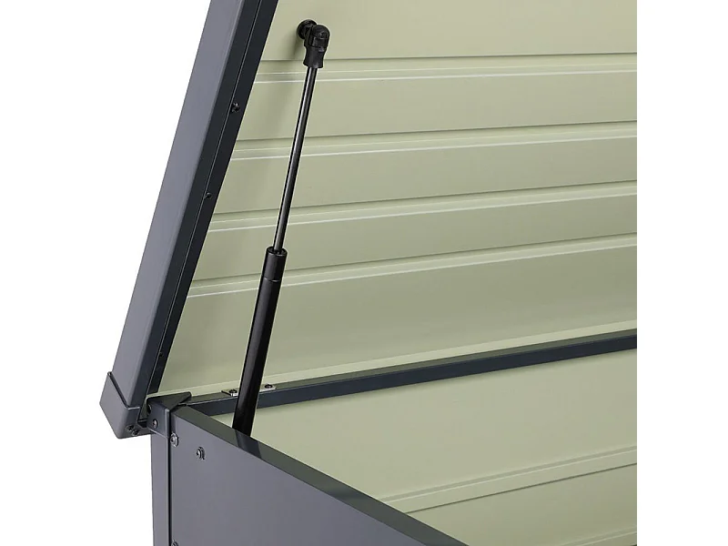 120cm Large Metal Garden Storage Box - Black