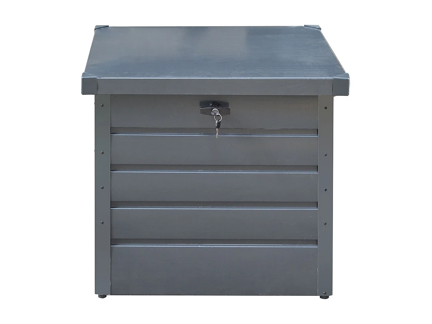 200L Charcoal Black Lockable Metal Garden Storage Box