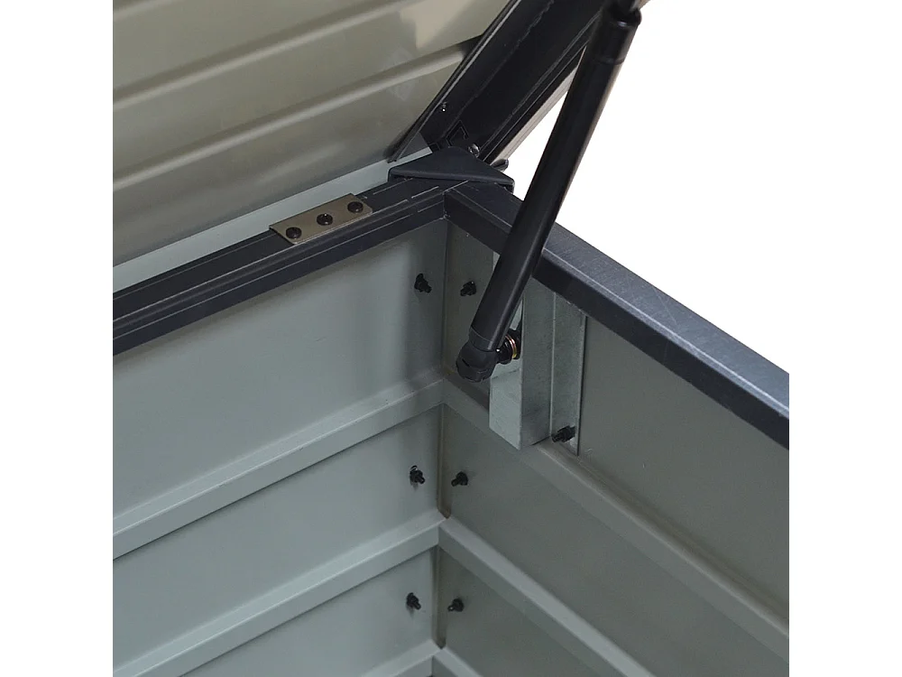 200L Charcoal Black Lockable Metal Garden Storage Box