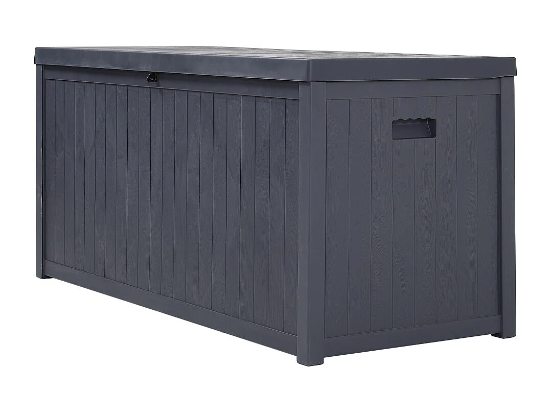 125cm Extra-Large Plastic Garden Storage Box - Grey