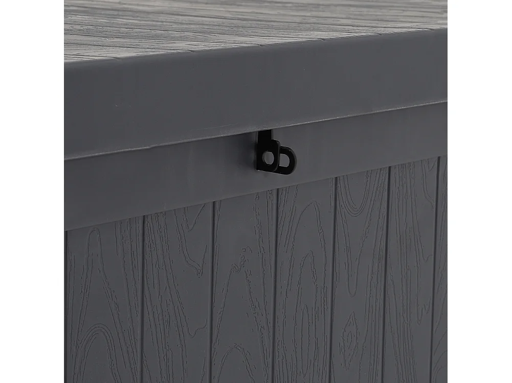 125cm Extra-Large Plastic Garden Storage Box - Grey