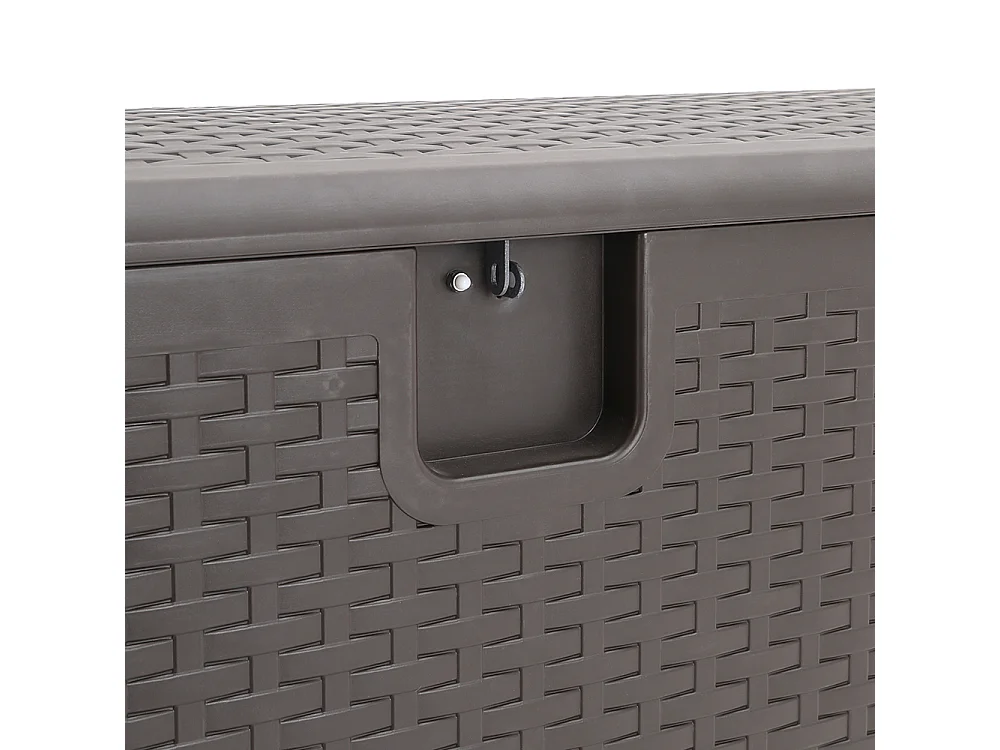 99-Gallon(375L) Rattan Effect Garden Storage Box - Brown