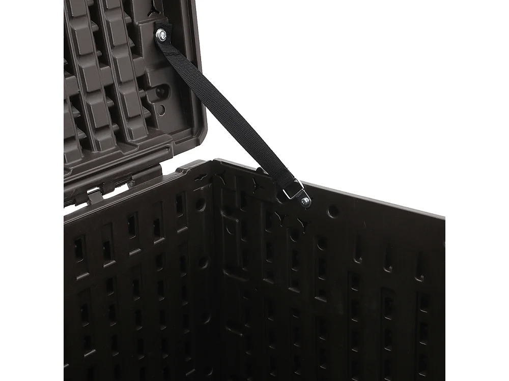 99-Gallon(375L) Rattan Effect Garden Storage Box - Brown