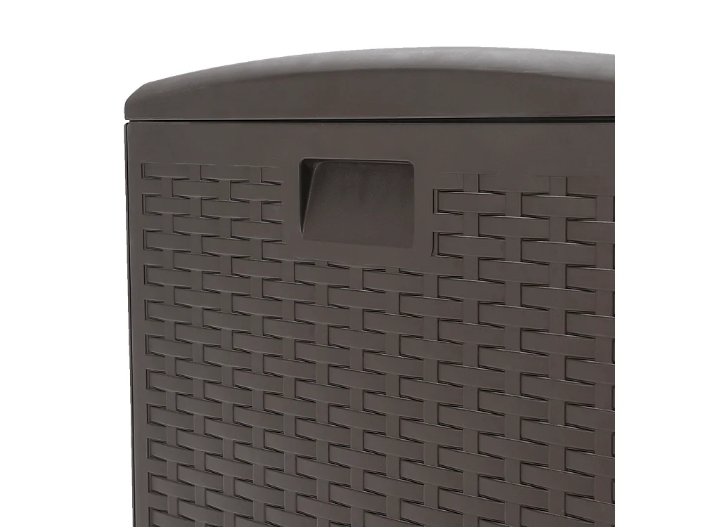 99-Gallon(375L) Rattan Effect Garden Storage Box - Brown