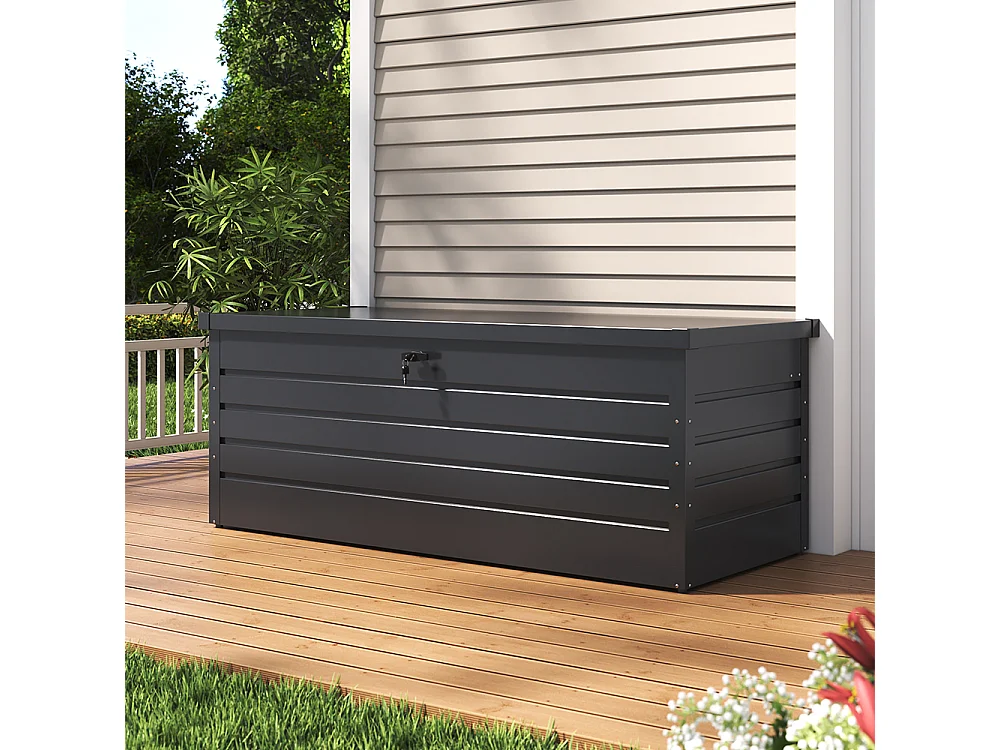 600L Extra Large Heavy-Duty Metal Garden Storage Box