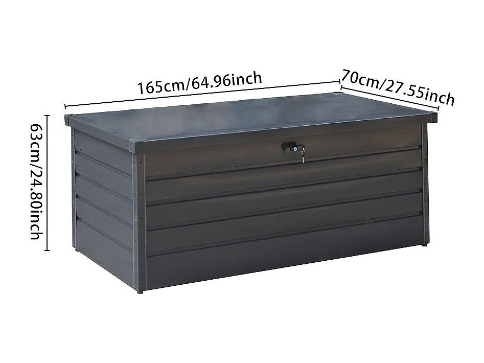 600L Extra Large Heavy-Duty Metal Garden Storage Box