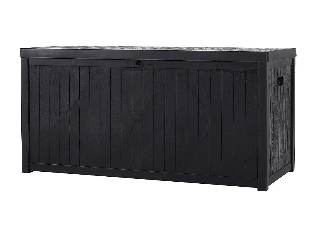 125cm Extra-Large Plastic Garden Storage Box - Black