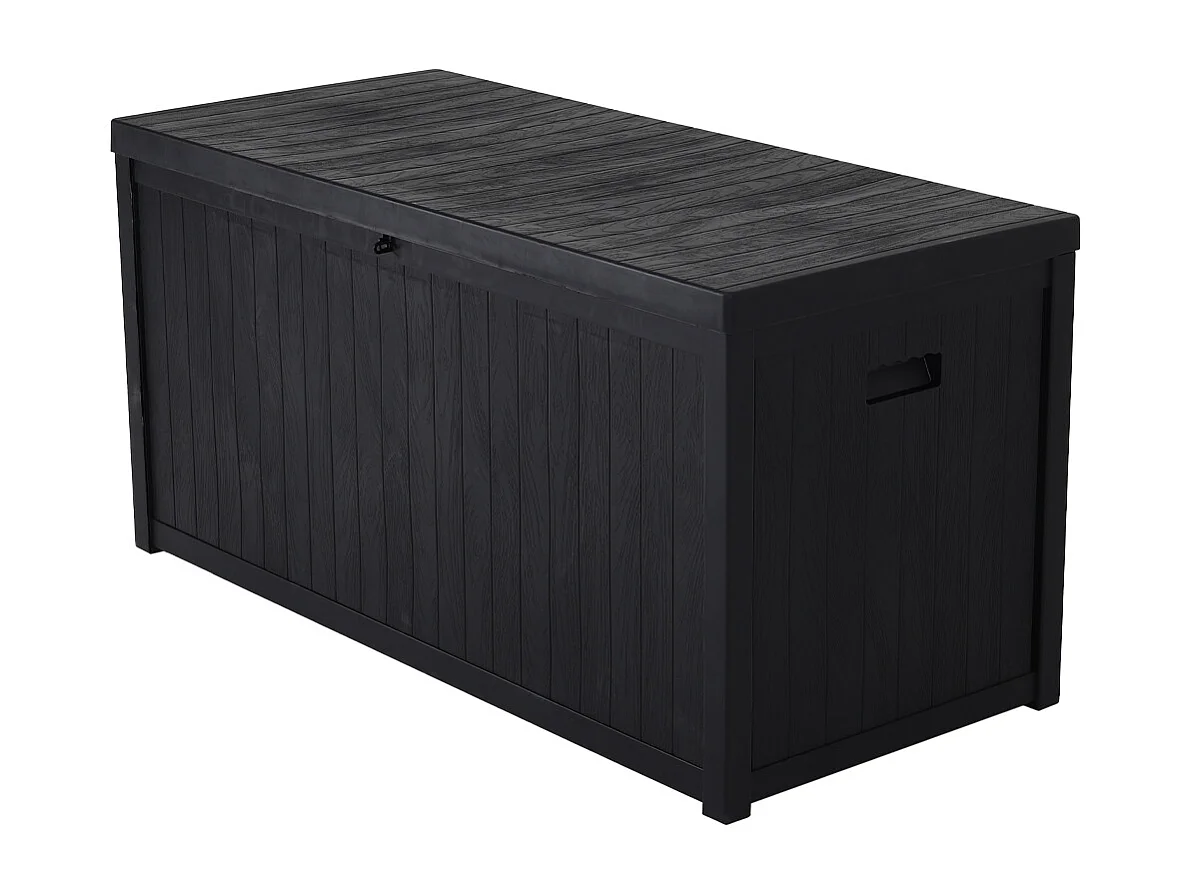 125cm Extra-Large Plastic Garden Storage Box - Black