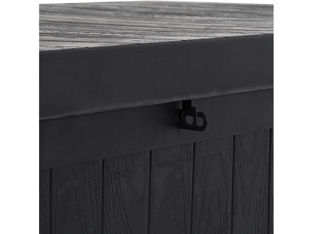 125cm Extra-Large Plastic Garden Storage Box - Black