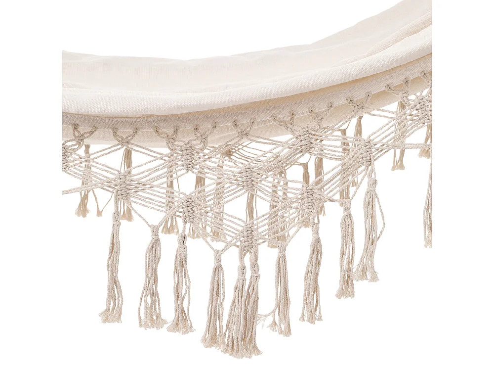 Beige Canvas Portable Double Hammock