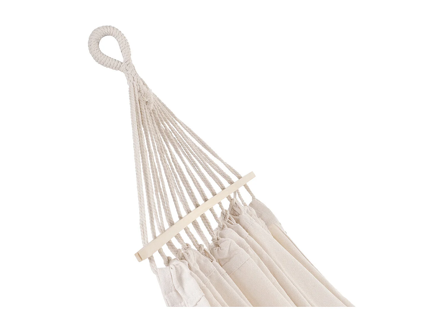 Beige Canvas Portable Double Hammock