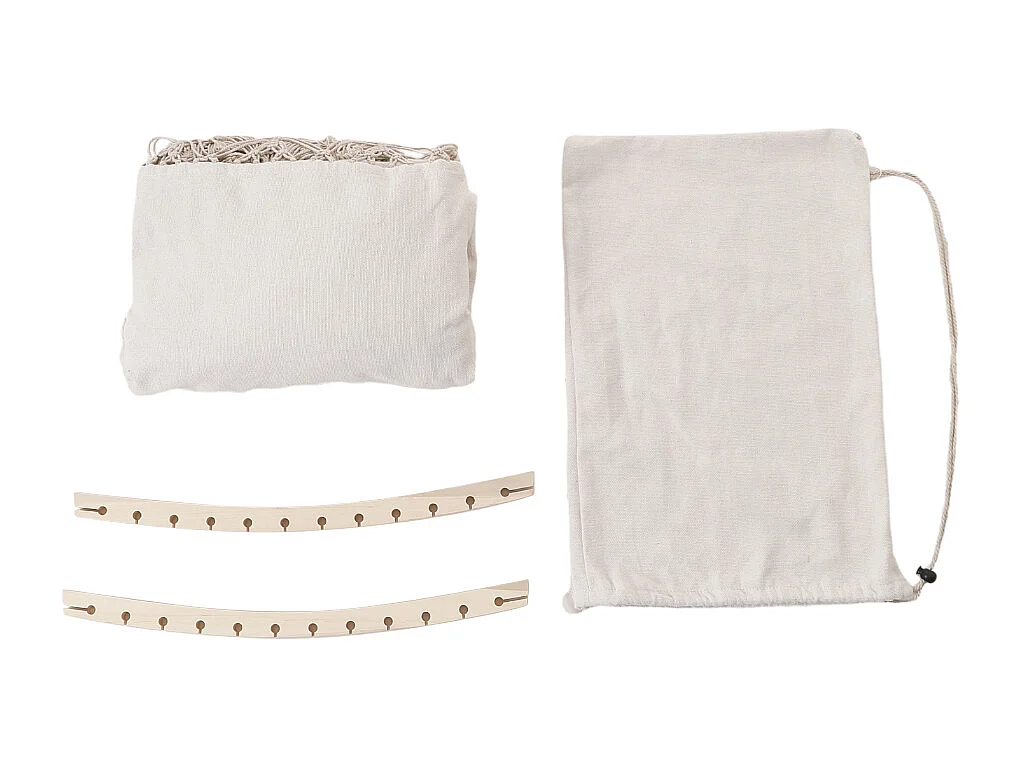 Beige Canvas Portable Double Hammock