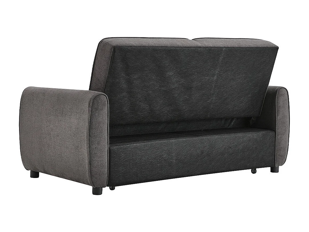 3-in-1 Grey Fabric 2-Seater Convertible Sofa Bed