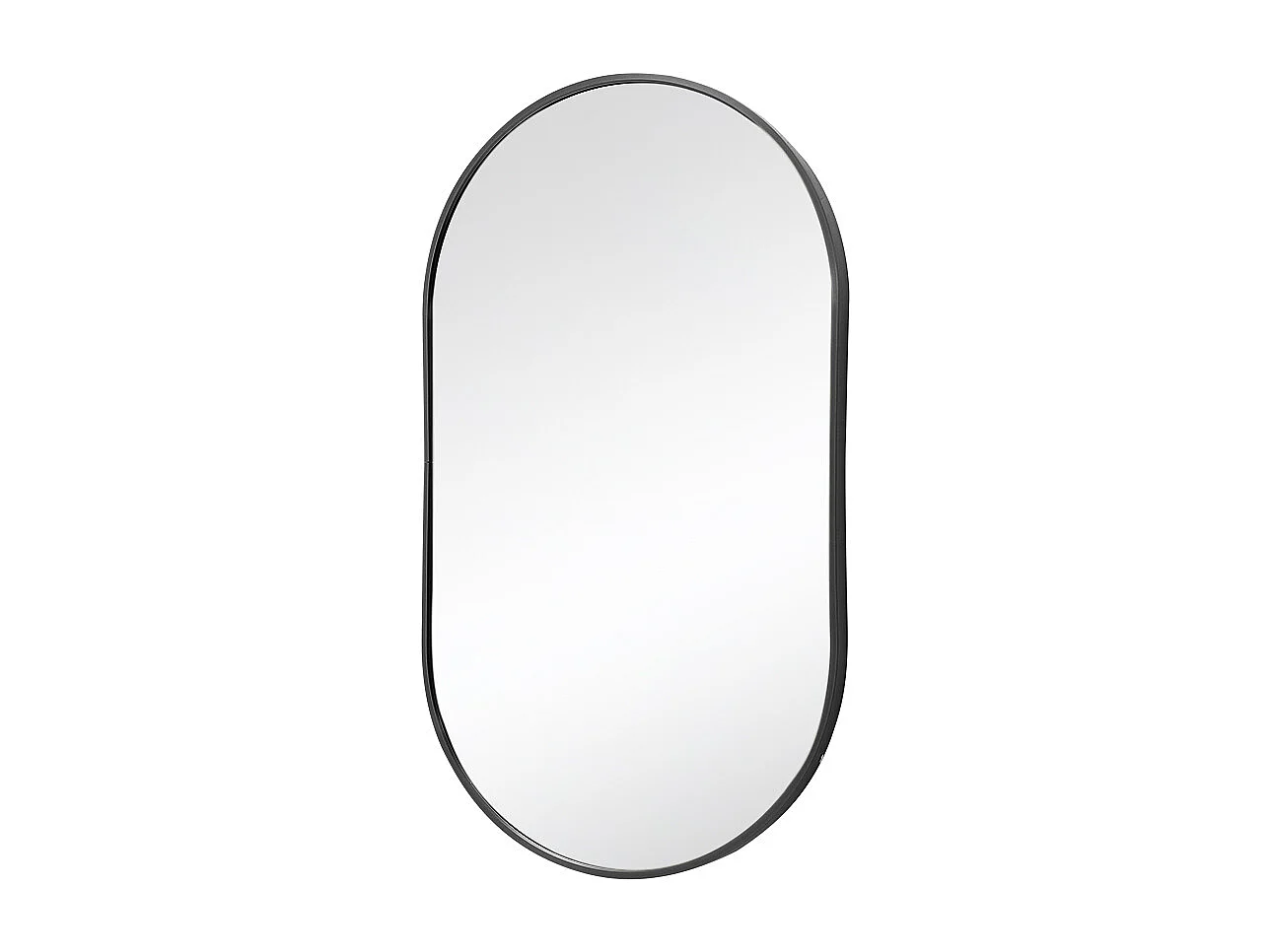 40x70cm Black Oval Wall Mirror