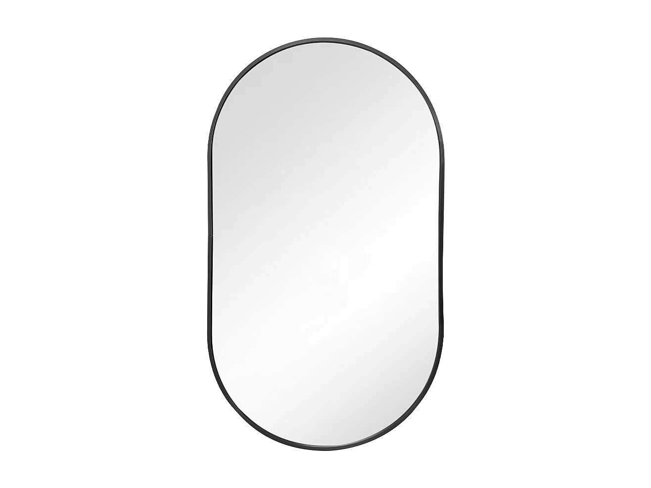 40x70cm Black Oval Wall Mirror