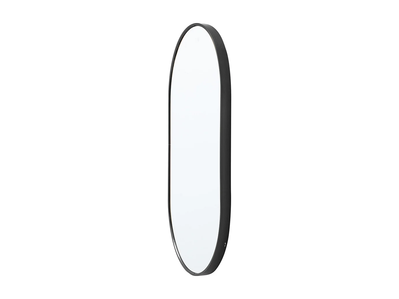 40x70cm Black Oval Wall Mirror