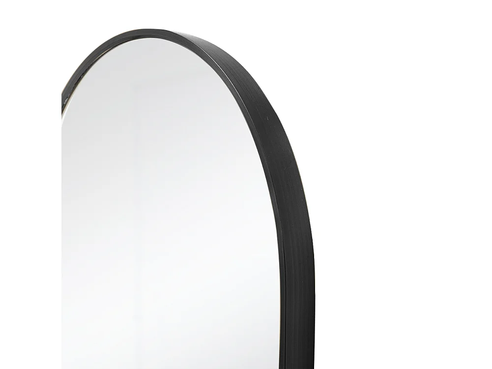 40x70cm Black Oval Wall Mirror