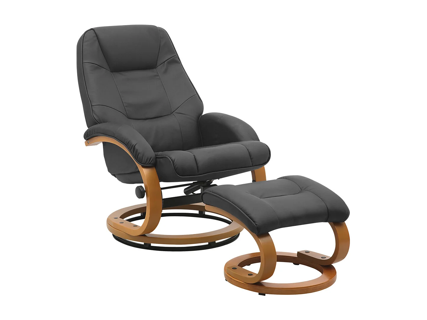 Ergonomic Executive PU Leather Reclining Office Chair with Footrest