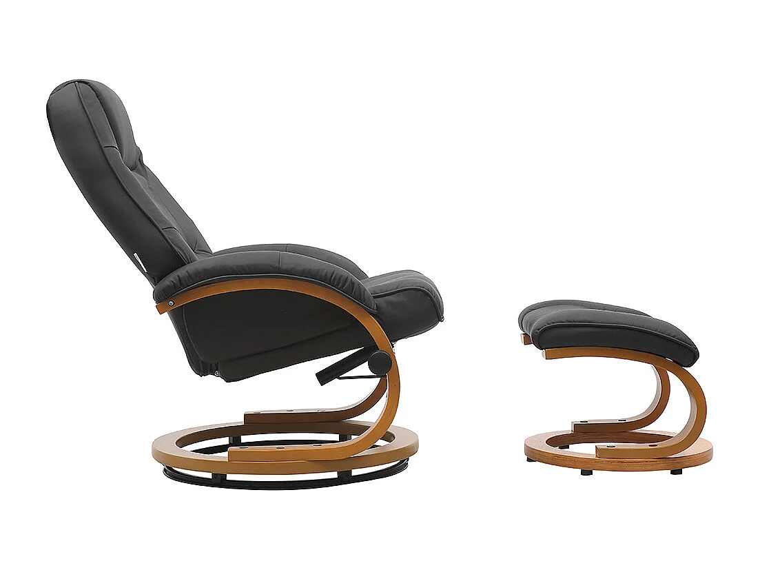 Ergonomic Executive PU Leather Reclining Office Chair with Footrest