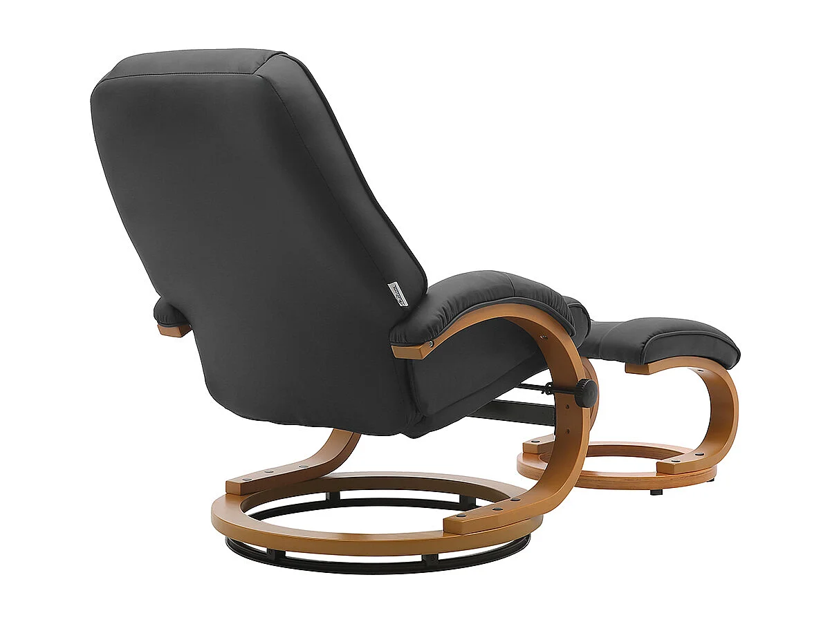 Ergonomic Executive PU Leather Reclining Office Chair with Footrest