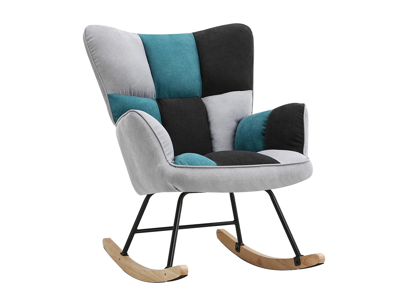 Modern Tufted Upholstered Rocking Chair - Multi