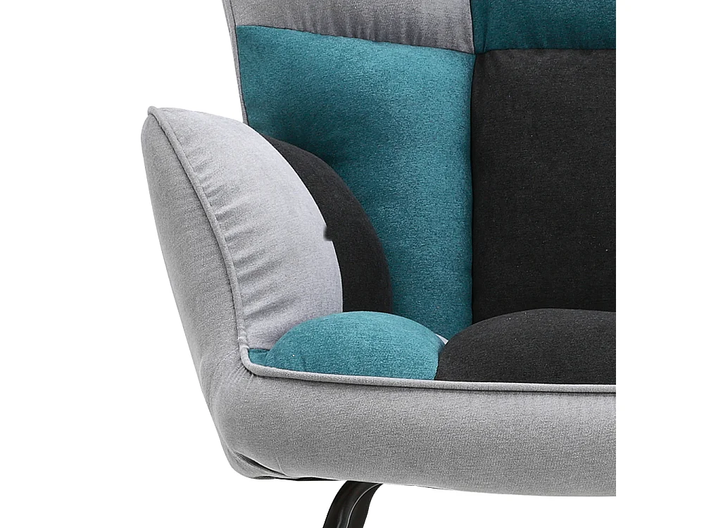 Modern Tufted Upholstered Rocking Chair - Multi