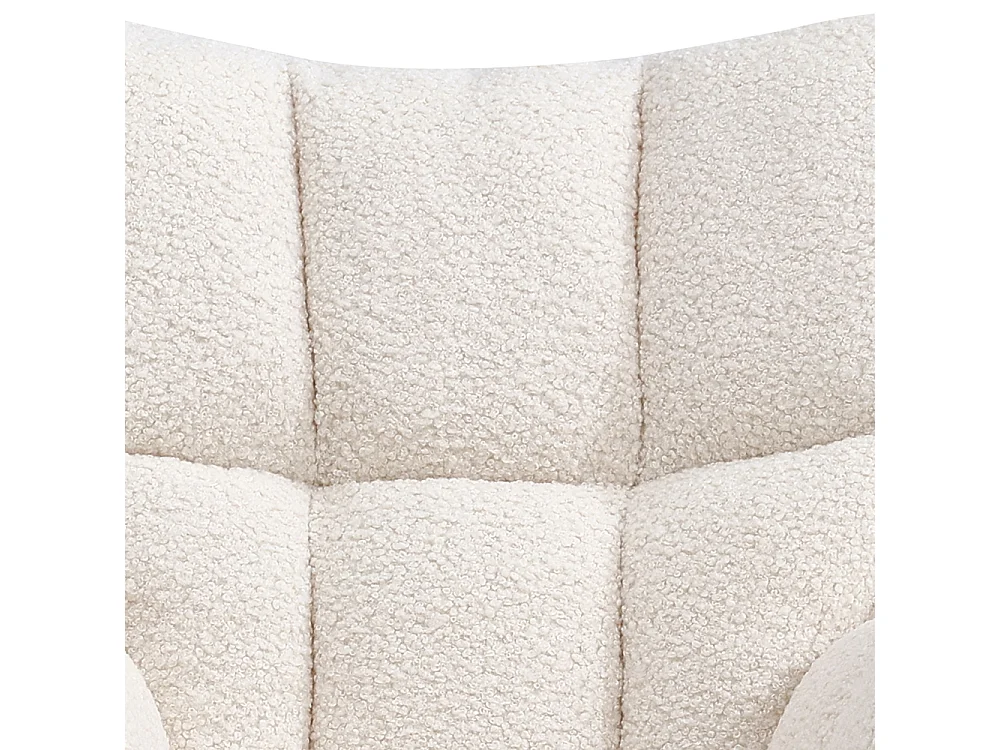 Modern Tufted Upholstered Rocking Chair - White