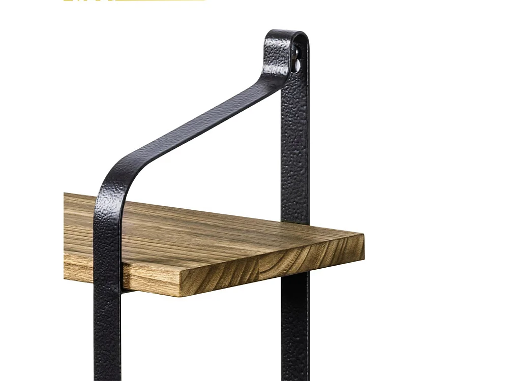 2-Tier Industrial Floating Wall Shelf