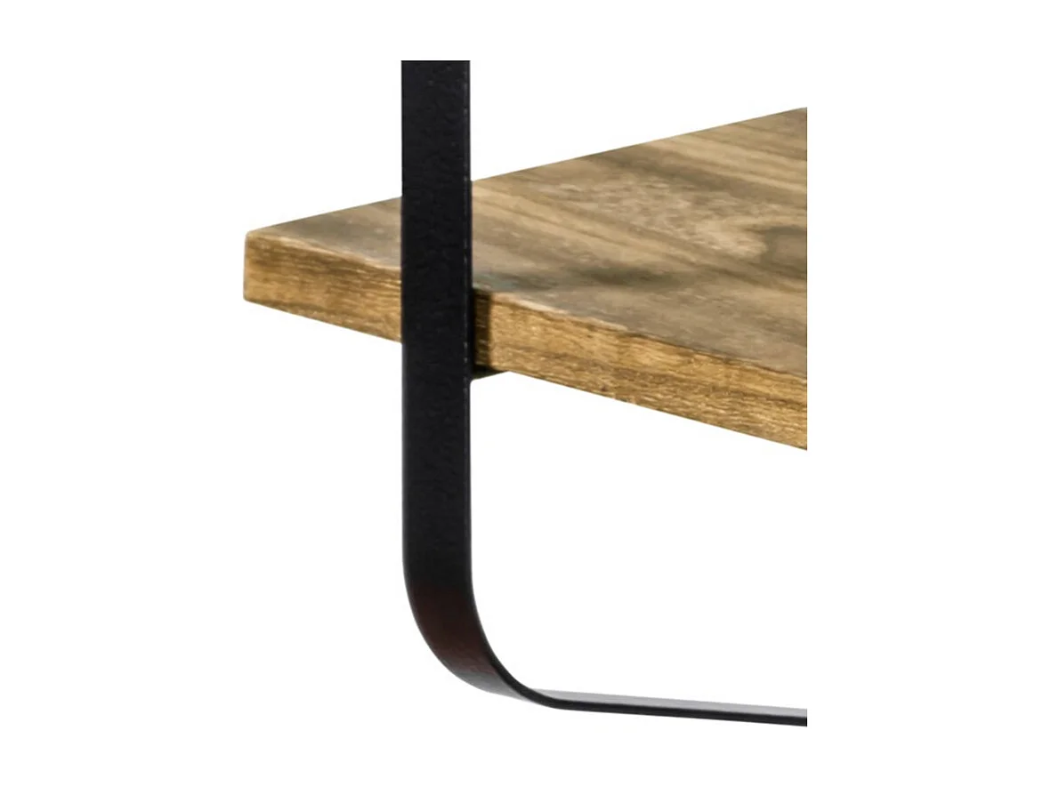 2-Tier Industrial Floating Wall Shelf