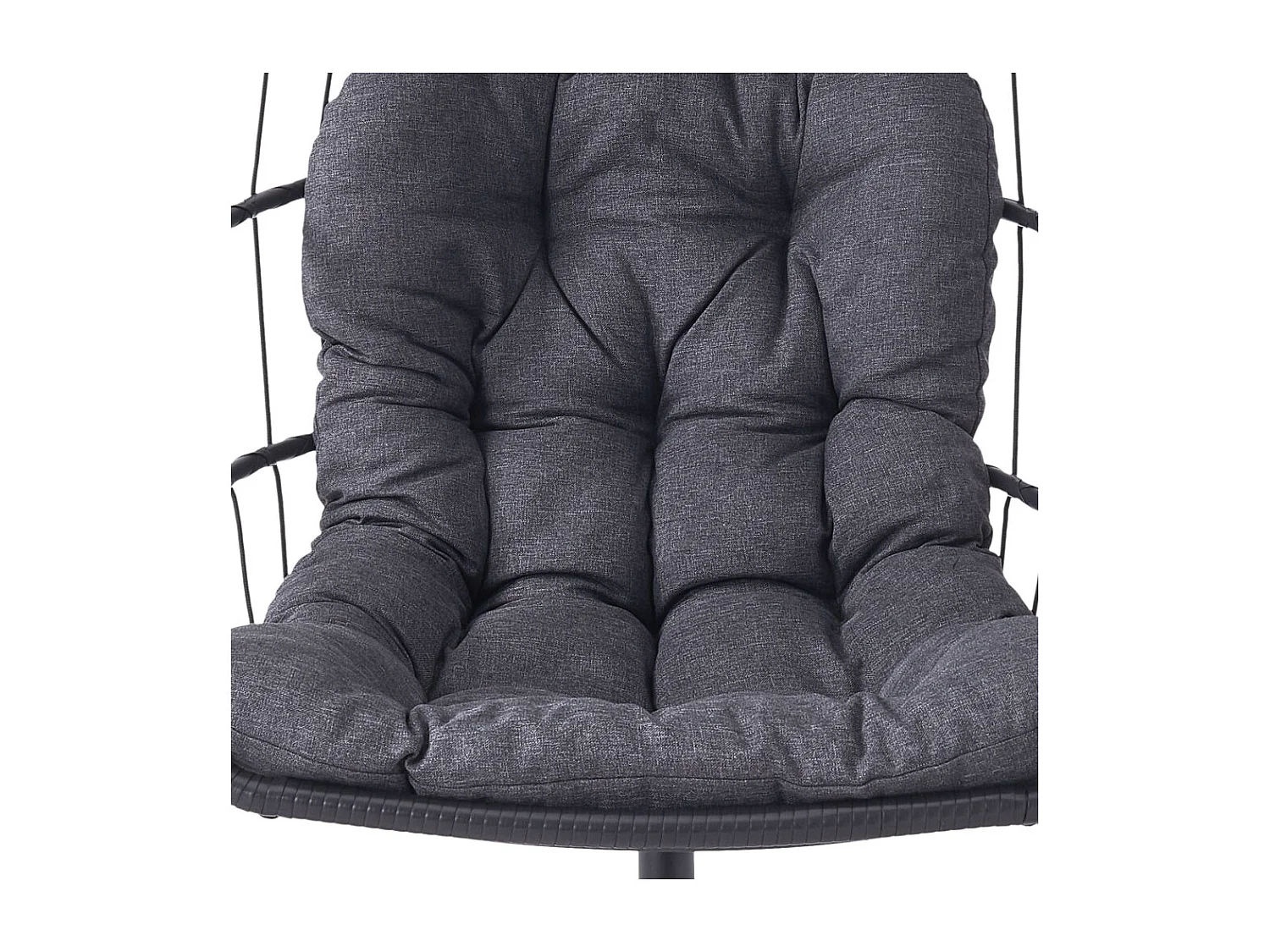 88x88cm Black Hanging Egg Chair with Stand