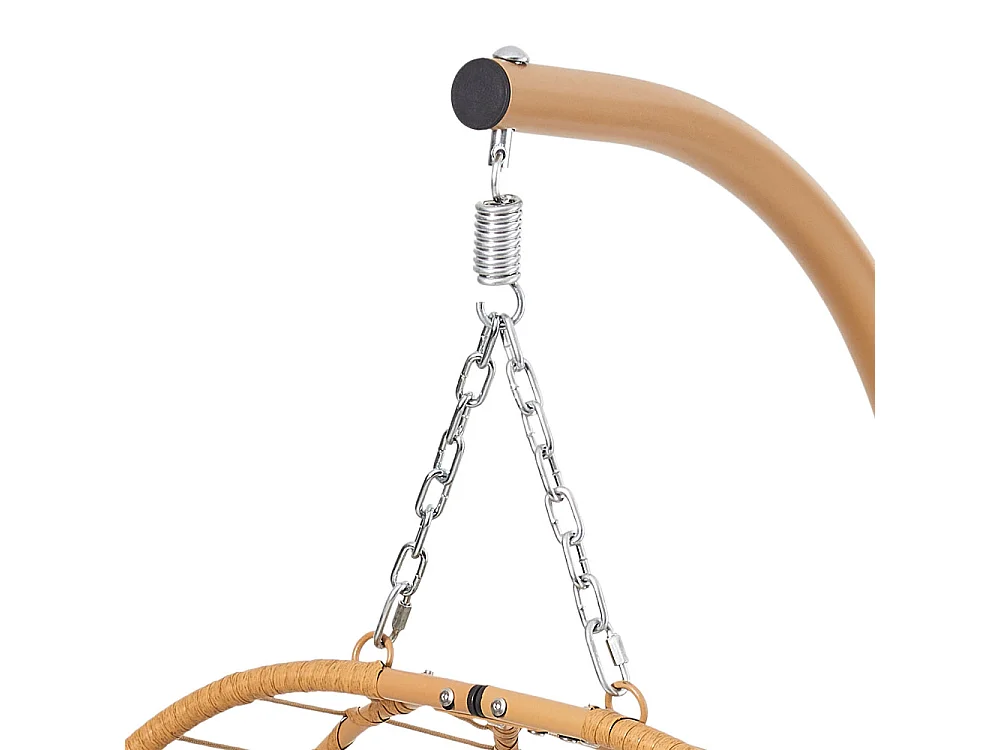 88x88cm Beige-yellow Hanging Egg Chair with Stand