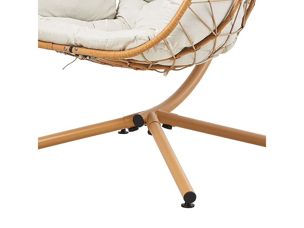 88x88cm Beige-yellow Hanging Egg Chair with Stand