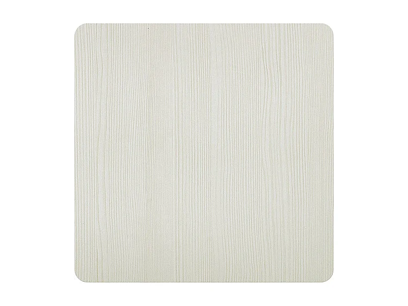 White Compact Square Cafe Table with Metal Base
