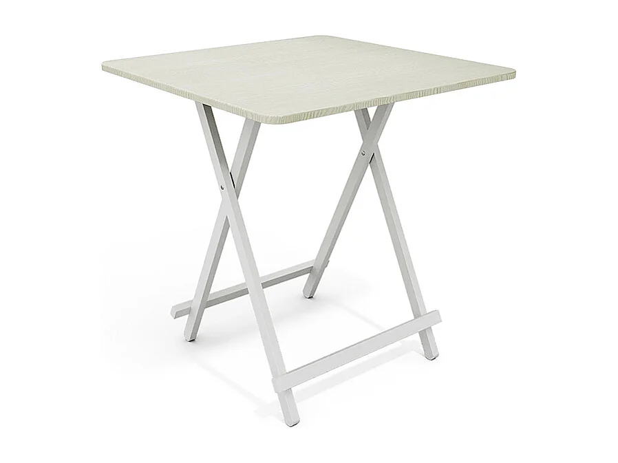 70cm White Compact Folding Dining Table