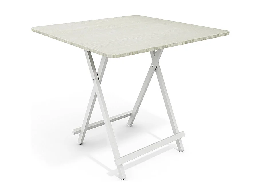 80cm White Compact Folding Dining Table
