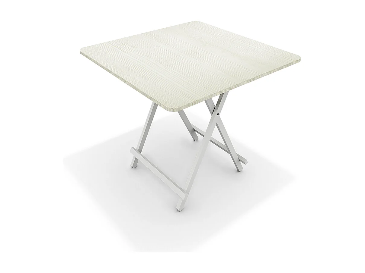 80cm White Compact Folding Dining Table