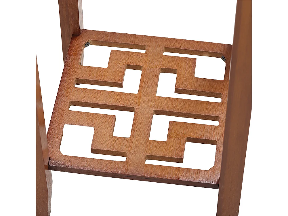 2-Tier Classic Chinese Style Bamboo Plant Stand