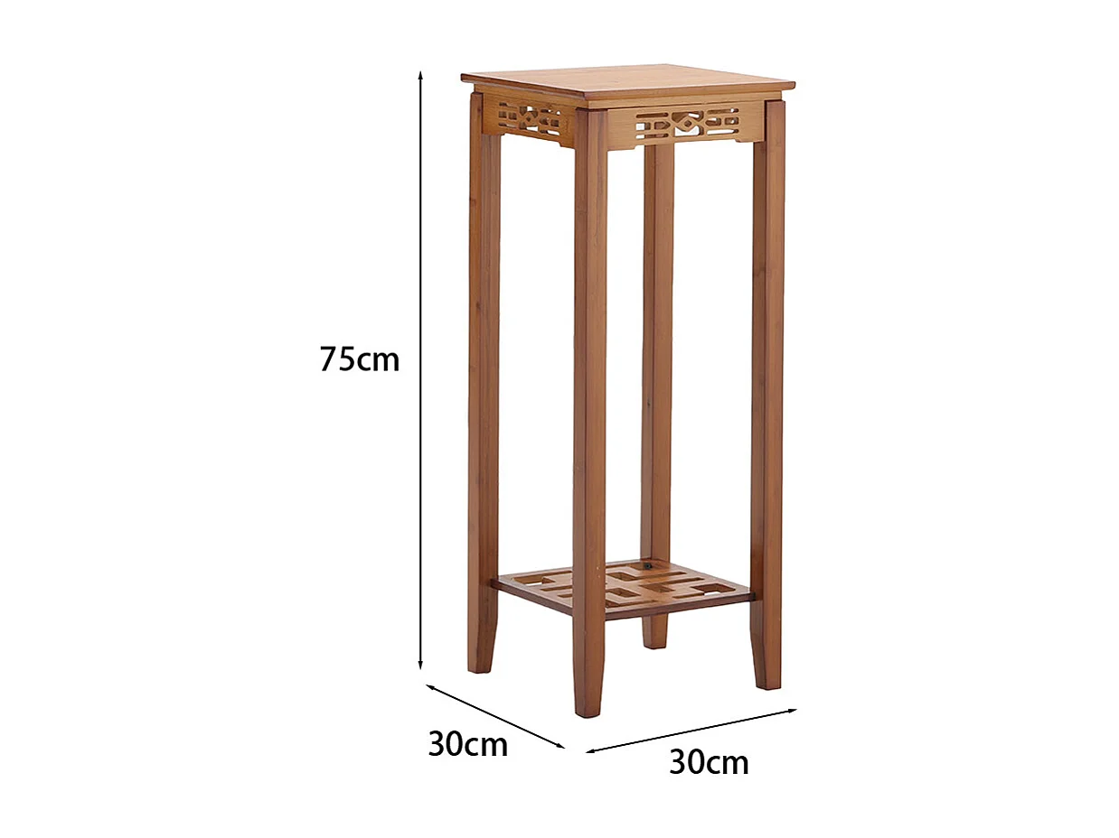 2-Tier Classic Chinese Style Bamboo Plant Stand